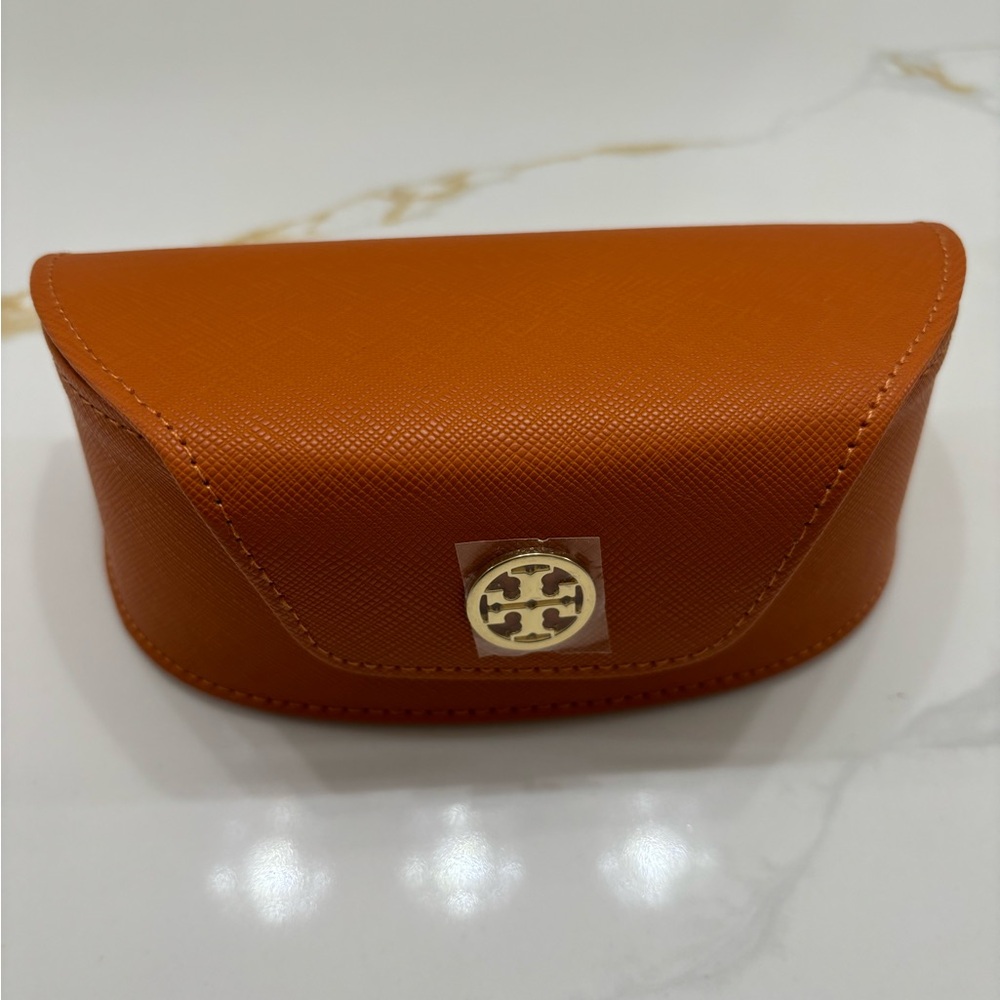 Tory Burch Leather Sunglasses Case with magnetic closure